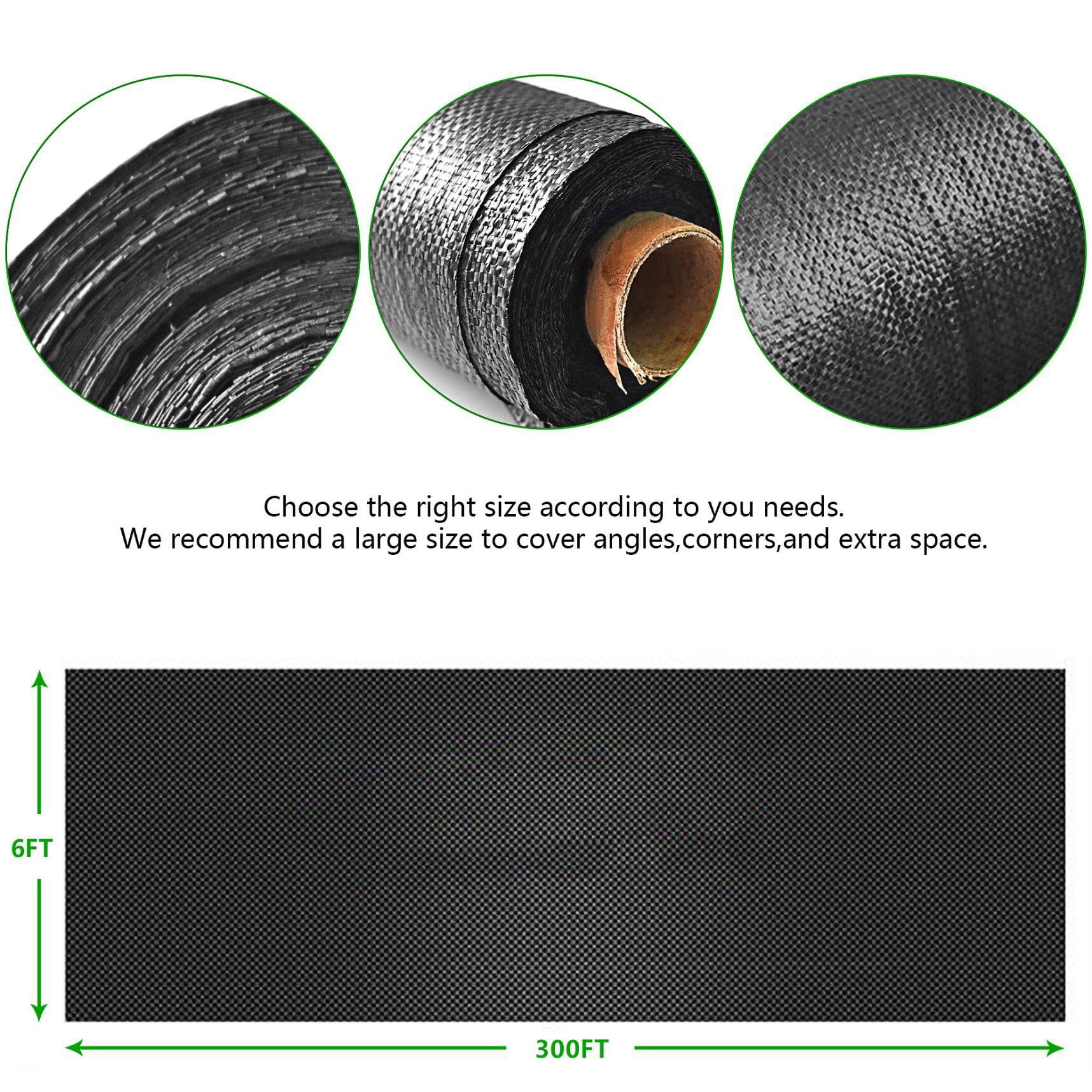 Weed Barrier, 6FT Heavy-Duty Garden Weed Landscape Fabric Durable Polypropylene Cloth for Gardening, Soil Erosion Control, and UV stabilized