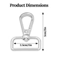 thumbnail image 2 of Januofit 15 Pcs D Ring Swivel Lobster Claw Clasp, Push Gate Snap Hooks Trigger Clips(Silver, 1 inch), 2 of 6
