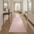 thumbnail image 4 of 5x7 Area Rugs for Living Room and Bedroom, Machine Washable Low Pile Indoor Rug with Non Slip Backing, Light Weight Print Pattern Floor Mat for Home Decor, Ribbon Bow Blush Pink, 4 of 5