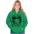 thumbnail image 3 of Betty Boop Saint Paddys Sassy Lassy Zip Hoodie Sweatshirt Women Brisco Brands S, 3 of 6