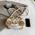 thumbnail image 3 of Baguery Women's Horse Carriage Shape Shoulder Bag - PU Leather Vintage Crossbody Purse, Novelty Luxury Chain Handbag Clutch​, 3 of 5
