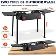 thumbnail image 3 of Llamaviva 2 Burner Gas Stove, Propane Outdoor Stove with Side Shelves, Removable Legs & Regulator, 150,000 BTU Propane Burners for Outdoor Cooking, Camping & BBQ Cookouts, 3 of 7