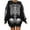 Z1 Black, variant on Womens' Casual Jackets Fall and Winter Trend Zipper Skeleton Print Sports Long Sleeved Hooded Streetwear Lady Blouses Black,L
