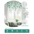 thumbnail image 2 of Teal Eucalyptus Leaves Tie Up Curtains for Windows 63 Inch Length Balloon Curtains Kitchen Adjustable Balloon Window Shade Spring Floral Summer Botanical Tie Up Valance Bathroom Curtain 52"x63", 2 of 6