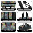 thumbnail image 3 of Utility Tote Bag for Women with 11 Pockets, Boho Teacher Tote with Top Zipper Closure & Thick Bottom Support, Waterproof Beach Bag Work Laptop Bag for Teachers, Students, Artist, Nurse Purse, 3 of 5
