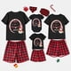 thumbnail image 2 of Pijamas familiares a juego de Navidad, conjunto de Pijamas cortos de muñeco de nieve, Let It Snow Black, 2023, 2 of 3