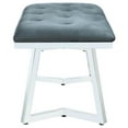 thumbnail image 4 of Coaster Beaufort Velvet Upholstered Dining Bench in Steel Gray, 4 of 7