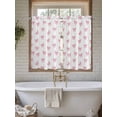 thumbnail image 4 of Valentine's Day 2 Panel Kitchen Curtains for Windows, Pink Bows Shining Stars Simple Art Bathroom Privacy Curtain, Home Décor Window Treatment for Bedroom/Living Room 55"x45", 4 of 6
