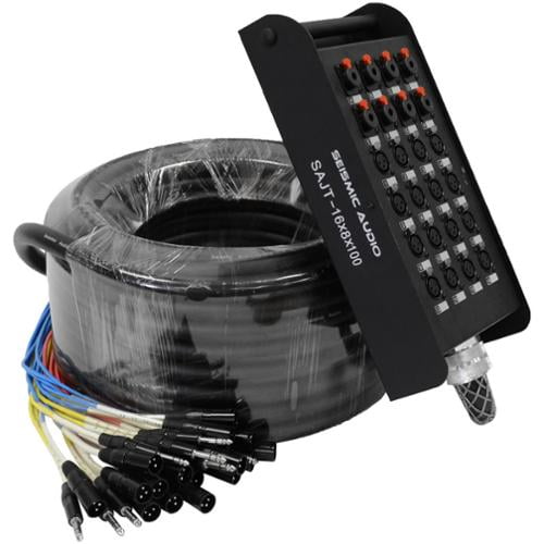 Seismic Audio XLR Audio Snake Cable Stage Box TRS 1/4" Returns 12, 16
