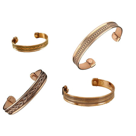 Magnetic Copper Healing Bangle Gold Rose Bracelet Assorted (Best Magnetic Bracelet Reviews)