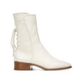 thumbnail image 2 of Sam Edelman Womens Tana Leather Lace-Up Mid-Calf Boots Ivory 5.5 Medium (B,M), 2 of 3