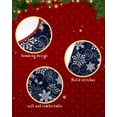 thumbnail image 6 of Navy Blue Christmas Snowflake Christmas Tree Skirt 36 Inches Large Christmas Skirt Tree, White Winter Snowflake Xmas Tree Skirt Christmas Decorations for Fireplace Party Holidays Indoor Outdoor, 6 of 7