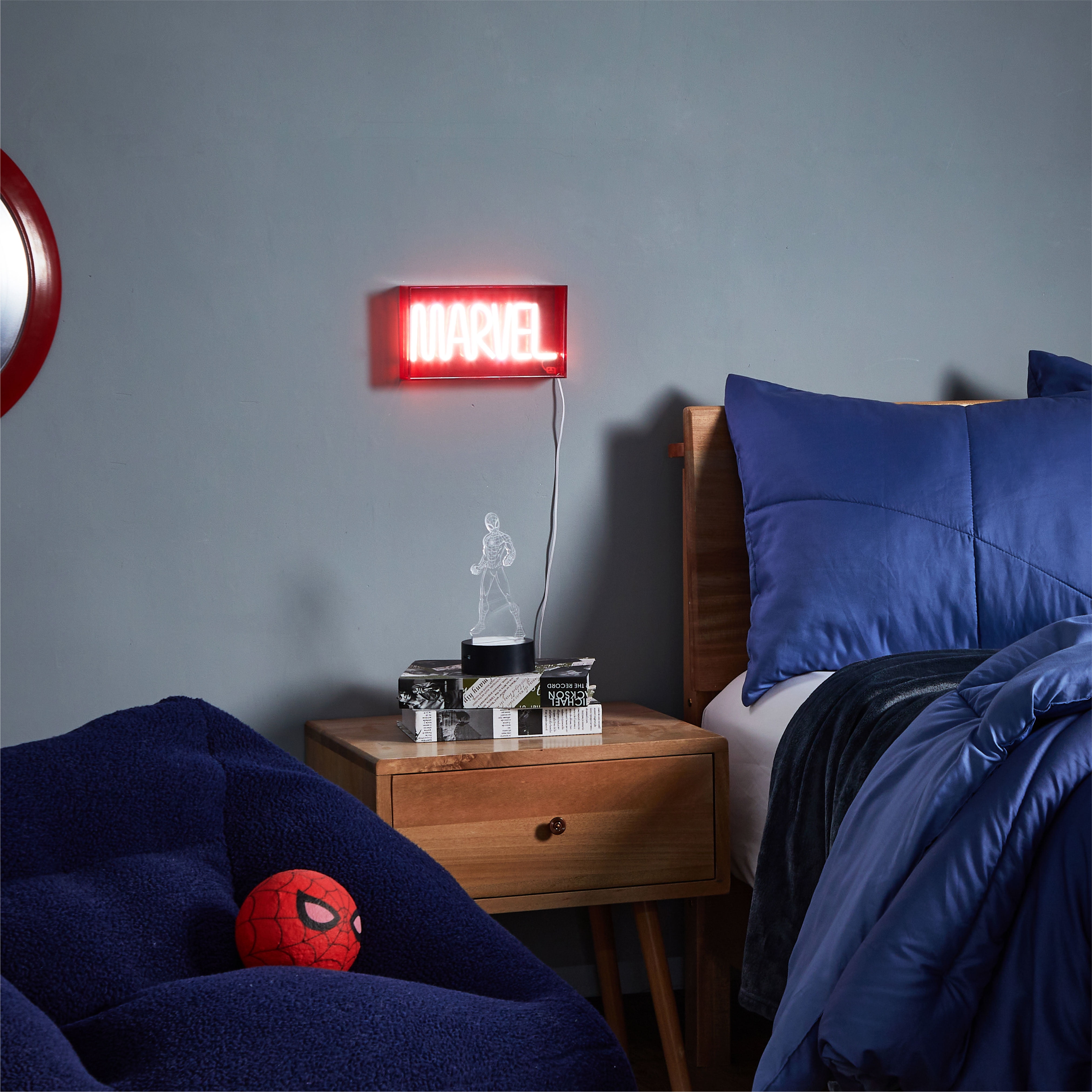 Marvel Red LED Neon Acrylic Lamp Box, 9