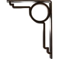 thumbnail image 4 of Ekena Millwork 2"W x 7 1/2"D x 10"H Maria Wrought Iron Bracket, (Triple center brace), Antiqued Bronze, 4 of 8