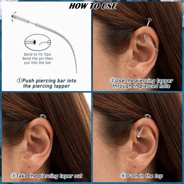 16G Titanium Labret Lip Stud Tragus Cartilage Earring Monroe Piercing Jewelry
