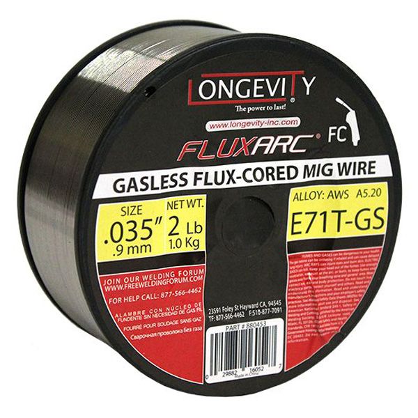 Longevity FLUXARC E71TGS FluxCored MIG Welding Wire 0.035"(0.9mm