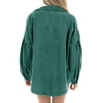 thumbnail image 4 of CILENON Long Jackets for Women Trendy Womens Corduroy Jacket Winter Shirt Turtleneck Coat Casual Jackets Warm Jacket With Button (Green,S), 4 of 7