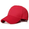 thumbnail image 1 of Men Women Multiple Colour Baseball Cap Peaked Cap Solid Color Adjustable Unisex Spring Summer Dad Hat Shade Sport Baseball Cap,Red,Adjustable, 1 of 7