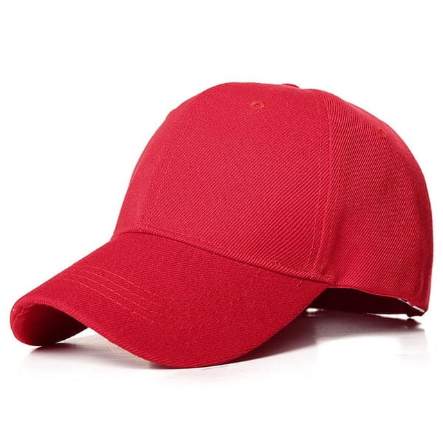 Men Women Multiple Colour Baseball Cap Peaked Cap Solid Color Adjustable Unisex Spring Summer Dad Hat Shade Sport Baseball Cap,Red,Adjustable