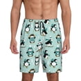 thumbnail image 1 of Fotbe Winter Skiing Penguin Pantalones Cortos de Pijama para Hombre, Ropa de Dormir, Pantalones de Pijama Cortos para Hombre-4X-Large, 1 of 6
