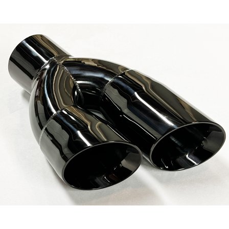 Exhaust Tip 2.50" Inlet 3.00" Outlet 9.50" long WDWDS30095-250-GBK-SS Dual Double Wall Black 304 Stainless Stainless Wesdon Exhaust Tip