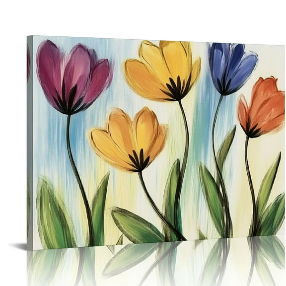 Tulip Photography Canvas Wall Art Print, Tulip Home Decor Artwork
