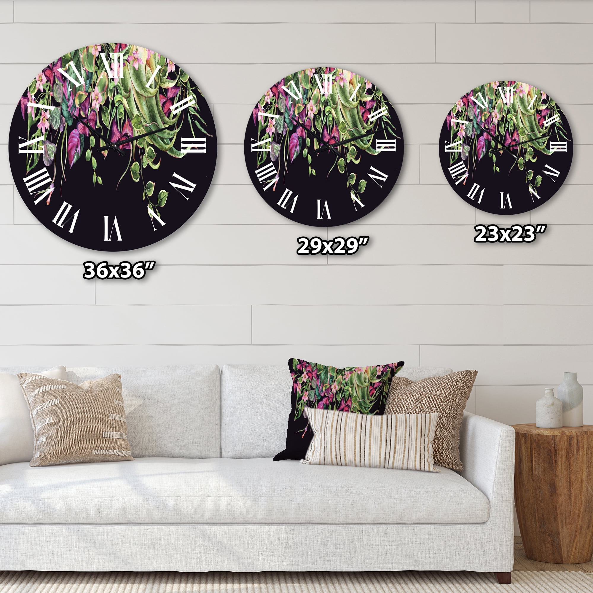 Designart 1 in Quartz Farmhouse Wall Clock