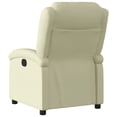 thumbnail image 4 of vidaXL Electric Recliner Chair Cream Real leather, Metal, Plywood Standard, 4 of 5