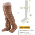 thumbnail image 4 of Goose down Knee Socks for Christmas, 2026 New Winter Warm Long Fuzzy Thigh High Socks, Soft Cozy Fuzzy Leg Warmers, 4 of 7