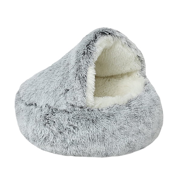 Cama cueva para mascotas cálida para invierno antideslizante nido de gato con cojín interior extraíble y lavable cuddler de cama de donut de felpa sua