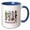 Blue/White, variant on , Kentucky State. Usa. Four Brushstrokes. Particular Aspects. Classy, 11oz Two-tone Red Mug