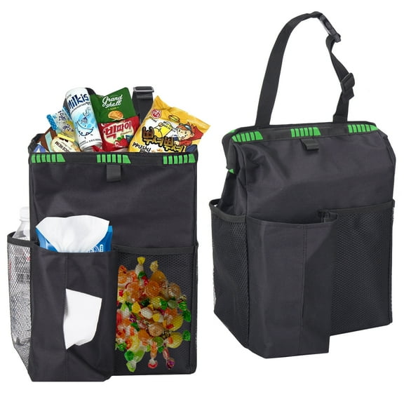 5 Gallon Waterproof Foldable Car Trash Can, Leakproof Auto Trash Bin With Storage Pockets For Vehicle Camping Outdoor Travel, Universally Applicable Auto Organizer