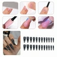 thumbnail image 3 of RAGUPEL 24Pcs Glue on Nails for Women,Hand-Drawn Lines Stiletto Press on Nails,Gold Sequins Best Press on Nails,Cute Nails for Daily Life,Dating,Gatherings and Photo Shoots,Style2, 3 of 7