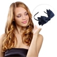 thumbnail image 5 of Unique Bargains 1 Pcs Satin Bow Knot Headband Fashion Hairband for Women 0.31 Inch Wide Navy Blue, 5 of 7
