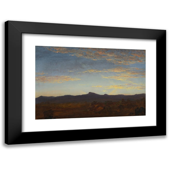 Thomas Cole 14x11 Black Modern Framed Museum Art Print Titled - Study for Catskill Creek (C. 1844-1845)