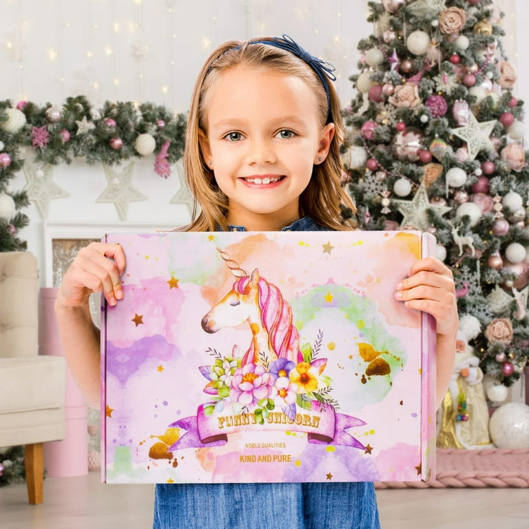 BORORO Unicorn Gifts for Girls Glow in The Dark Blanket 3 4 5 6 7 8 9 10  Year Old Unicorns Blanket Girl Gifts Unicorn Toys Age 6-8 Birthday Gifts