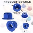 thumbnail image 3 of 12 Pcs Tuercas de bloqueo de aleación de aluminio M4, Tuerca de brida con bloqueo de nylon serrada para piezas de coche RC, accesorios de dron, adaptador de motor, color azul oscuro, 3 of 6