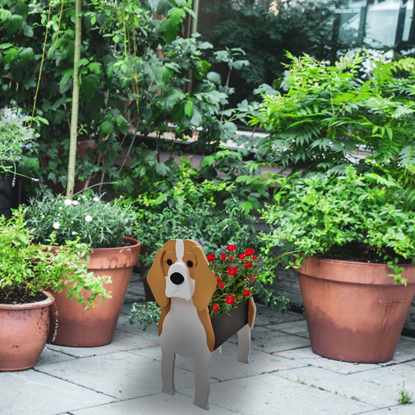 Zeceouar Gardening Supplies for Yard, Dog er Pot Planter Cute PVC Herb Garden Dog er Pot Indoor/Outdoor Plant Dog er Pot Pet er Pot Great Gift for Pet Lovers