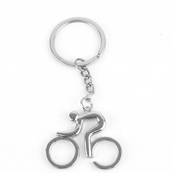 Silver Metal Bicycle Bike Cycling Riding Jewelry Sets Keychain Sets & More;Key Chains;Cycling Keyring Keyfob Key Chain Ring