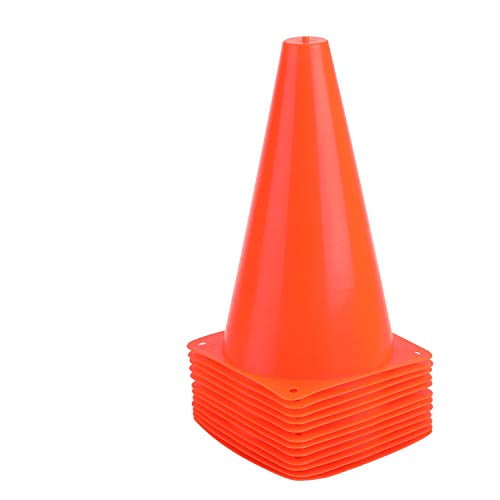 12-pack Assorted Colors Collapsible 9" Tall Sport Cones Field Training Practice 