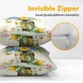 thumbnail image 3 of Spring Floral Butterflies Throw Pillow Covers 18X18 Inches Set of 2 Multi Colored Flowers Mason Jar Pillowcase Soft Cotton Linen Square Spring Cushion Covers for Home Sofa Patio Bedroom, 3 of 6