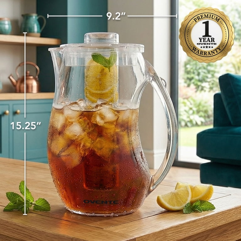 Ovente 2.5L Fruit & Tea Infusion Pitcher, BPA-Free, Drip Free