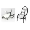 thumbnail image 4 of Muebles de miniatura Bloques de construcción muebles de para bebés 1/6 Doll & Dollhouse Ki - Silla negro Silla Negra Yotijar Cama de dormitorio de muñeca, 4 of 10