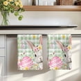 thumbnail image 7 of Sage Green Easter Kitchen Towels Set of 1, Spring Easter Bunny Eggs Floral Plaid Absorbent Dish Towels for Kitchen, Microfiber Hand Towel, Quick Drying Tea Towel for Cleaning Decorative Dishcloths, 7 of 7