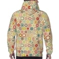 thumbnail image 7 of Honeii Retro Geometry Pattern Mens Hoodies Men's Loose Sleeve Sweatshirt,Pullover Hooded Sweatshirt for Men,Essentials Hoodie-X-Large, 7 of 7
