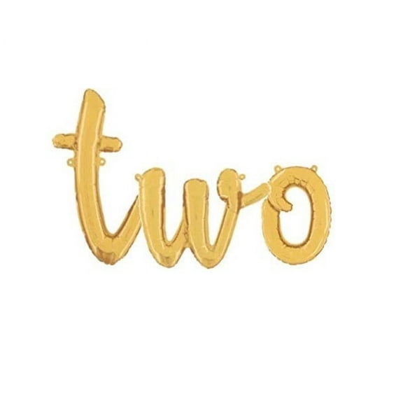16" Script "Two" Cursive Balloon Letters