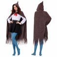 thumbnail image 2 of Women Hooded Cape Witch School Uniform Cosplay Costume 6-Piece Set with Skirt Stockings Halloween, 2 of 6