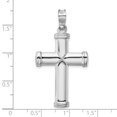 thumbnail image 3 of 14k White Gold Polished Stamping Cross Pendant K6218, 3 of 4
