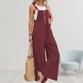 thumbnail image 3 of Mamelucos sueltos de algodón y lino para mujer monos de verano a la moda ropa femenina sencilla FLhrweasw Nuevo, 3 of 7
