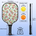 thumbnail image 4 of Pickleball Paddles Set,Pioneer Flower Floral Print Pattern Fiberglass Surface Pickleball Racket Set with 2 Indoor Outdoor Pickleball Balls and Pickleball Bag,Pickle-ball Equipment, 4 of 6
